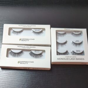Hannah Cho Beauty Monolid Lash Bands Real Hair False Eyelashes Set Of 3